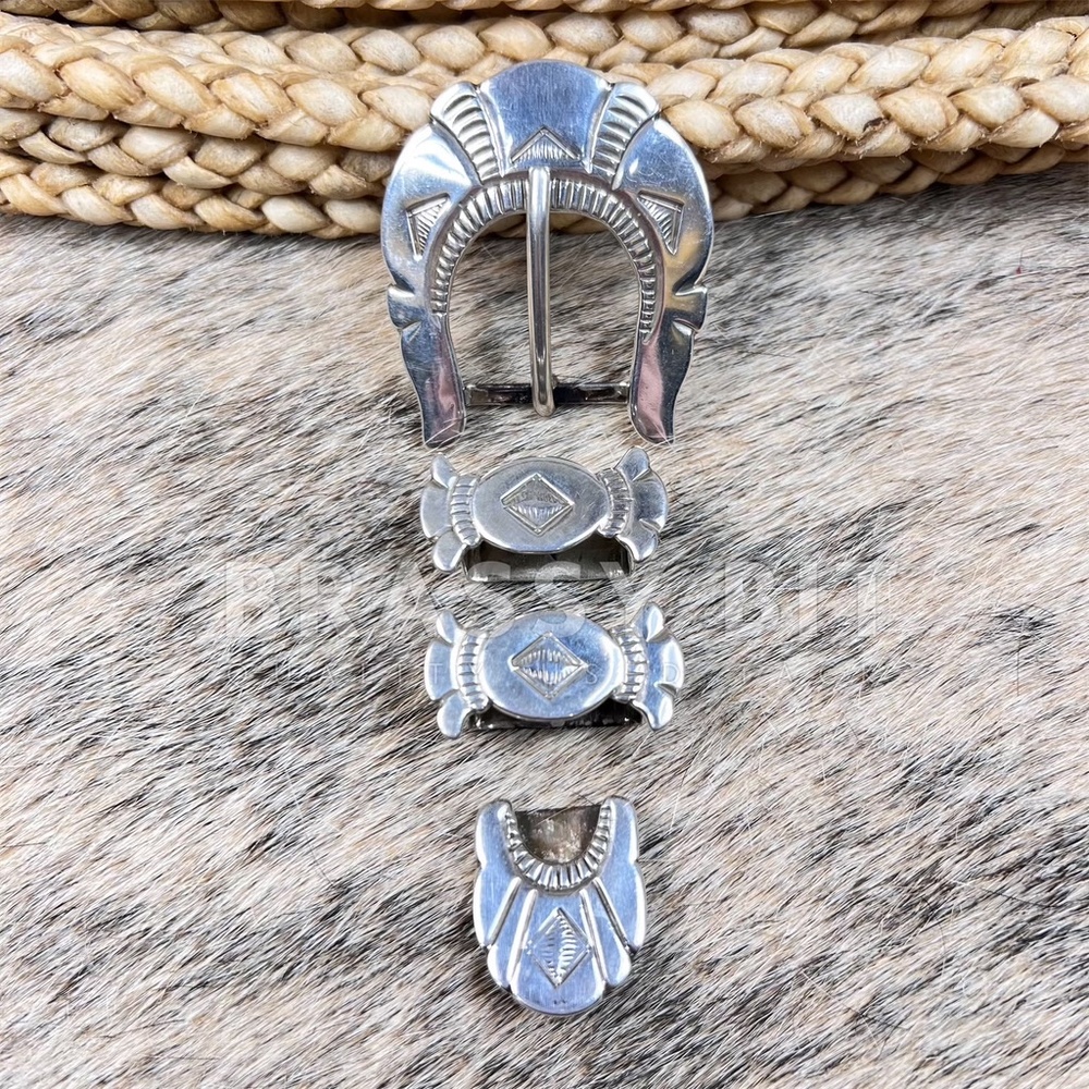 Boucle De Ceinture Western Ranger Silvertone - Modèle Unbranded 42016a - État Neuf